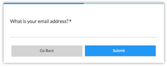 Form step, asking for email address