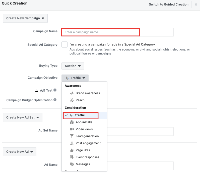 How to set up your quiz with Facebook ads 2