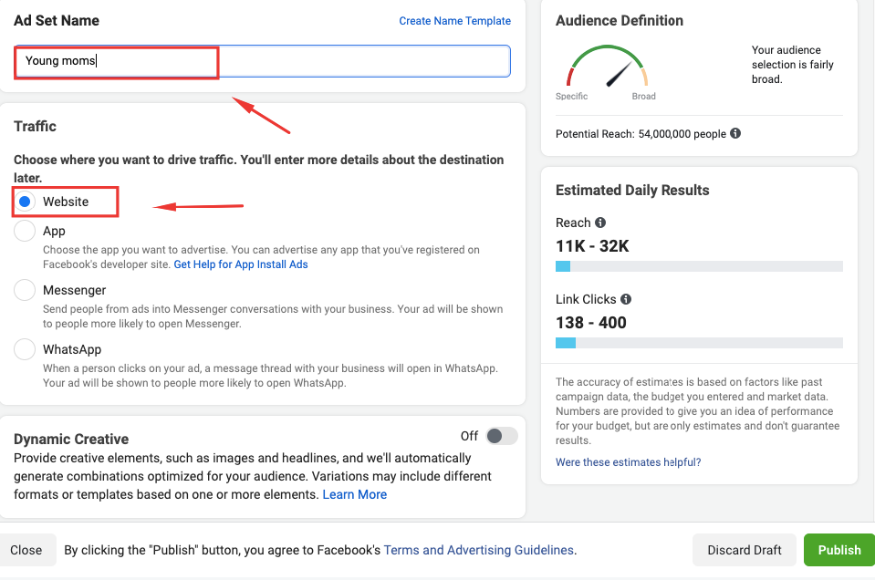 How to set up your quiz with Facebook ads 3