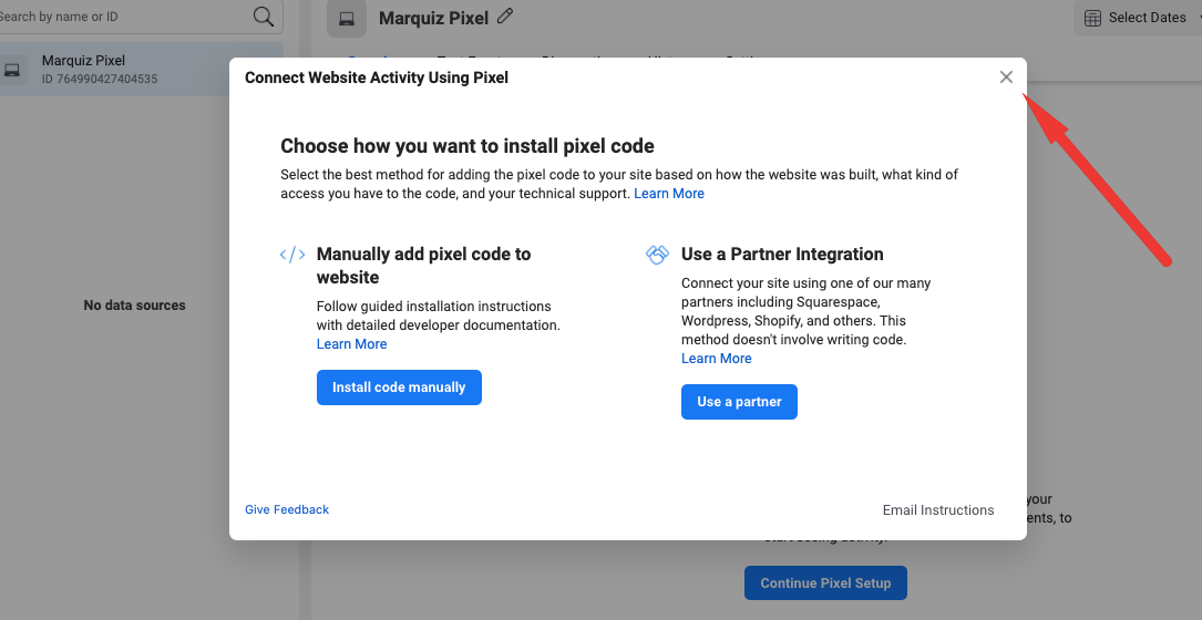 How to set-up a Facebook pixel (Marquiz) 4