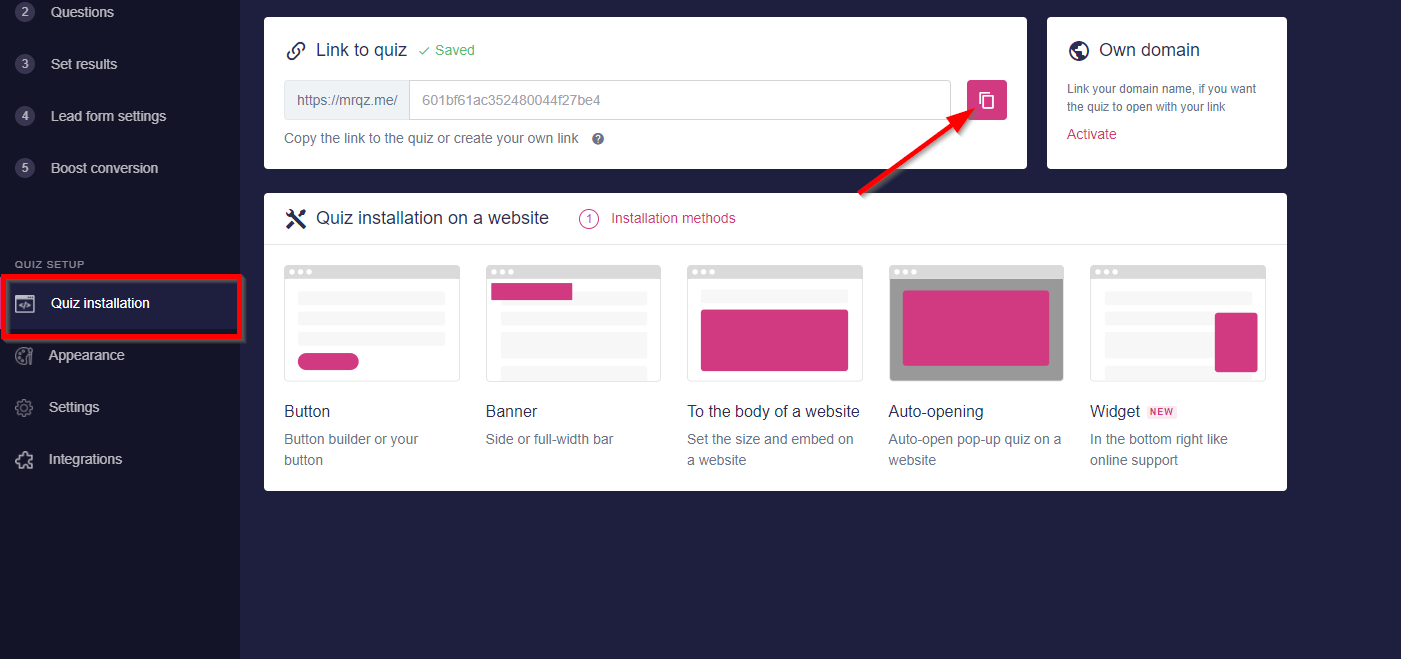How to install Marquiz on to your Unbounce website 23
