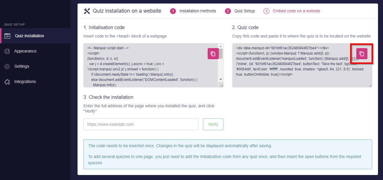 How to install Marquiz to Instapage 22