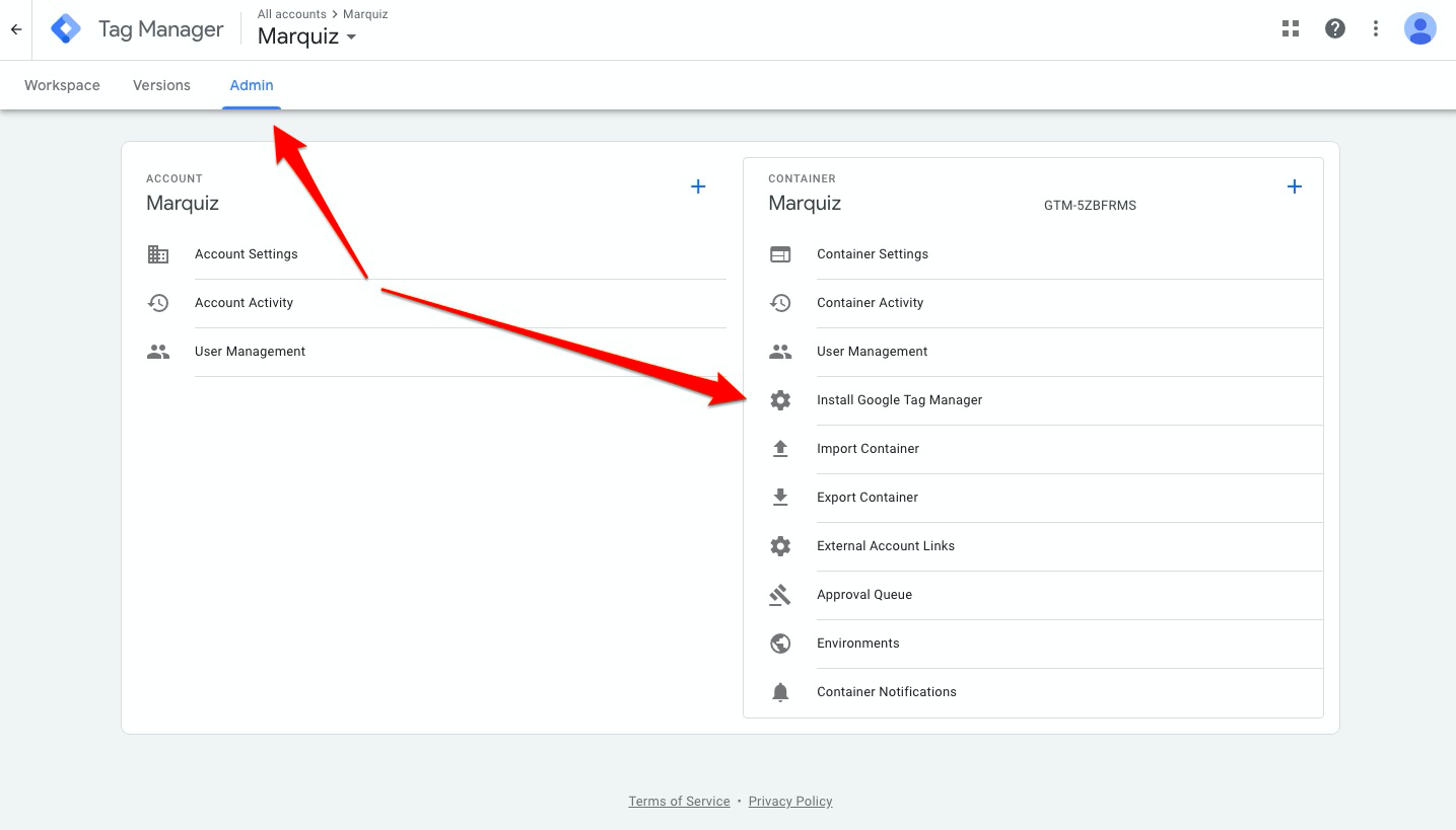 How to add Google Tag Manager (GTM) to Marquiz