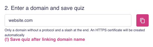 Errors during domain connection with quiz 2