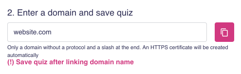 How to connect my domain/subdomain to a quiz 5