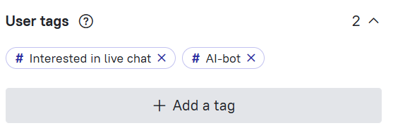 user tags