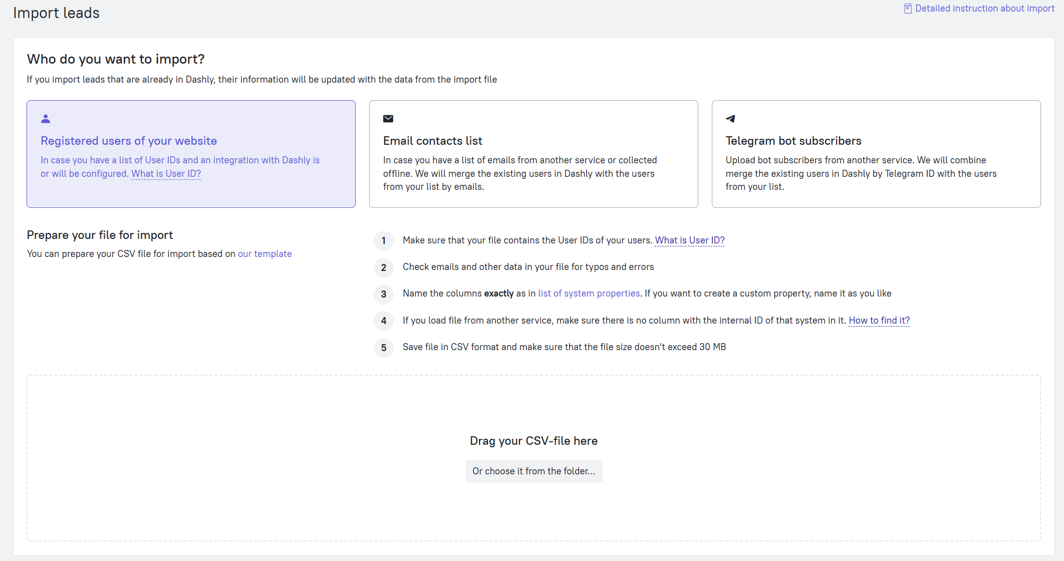 User ID import