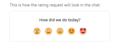 Conversation rating request