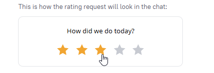 Stars used for conversation rating