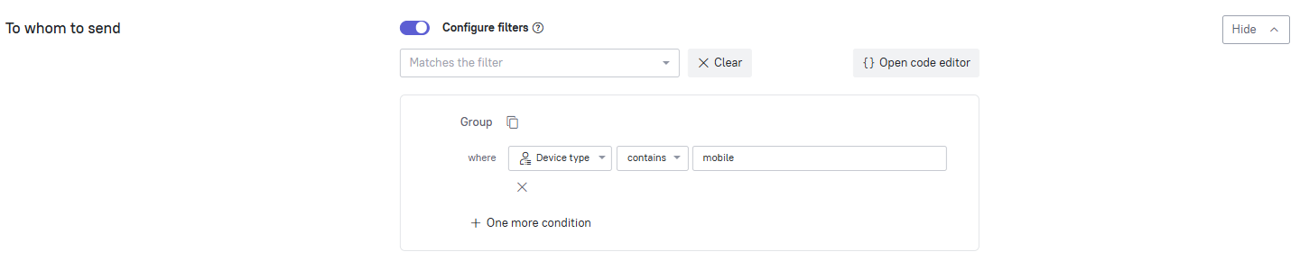 Device type is mobile