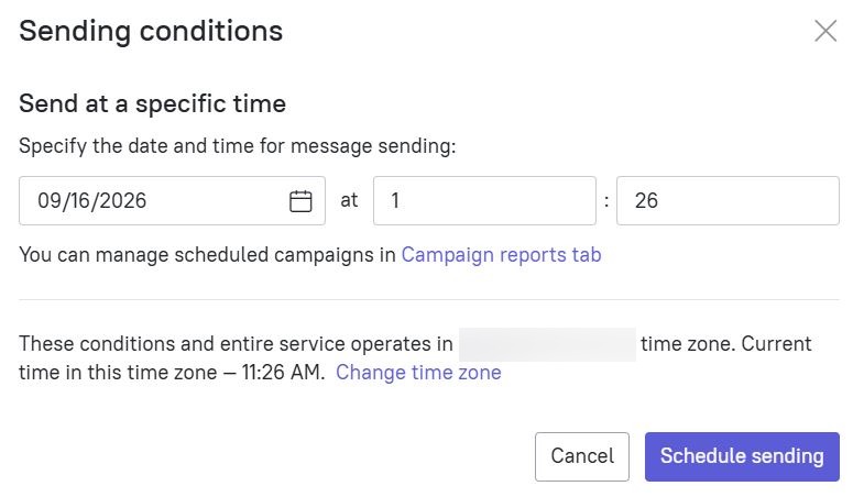 Scheduling a campaign