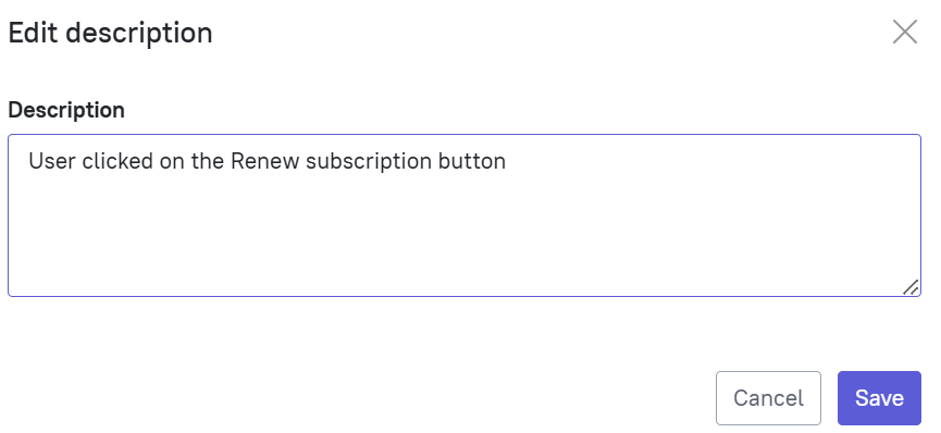 Adding event description
